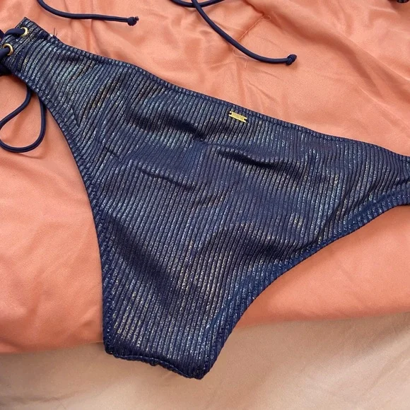 PINK Victoria’s Secret Shiny Blue Bikini - Picture 5 of 16